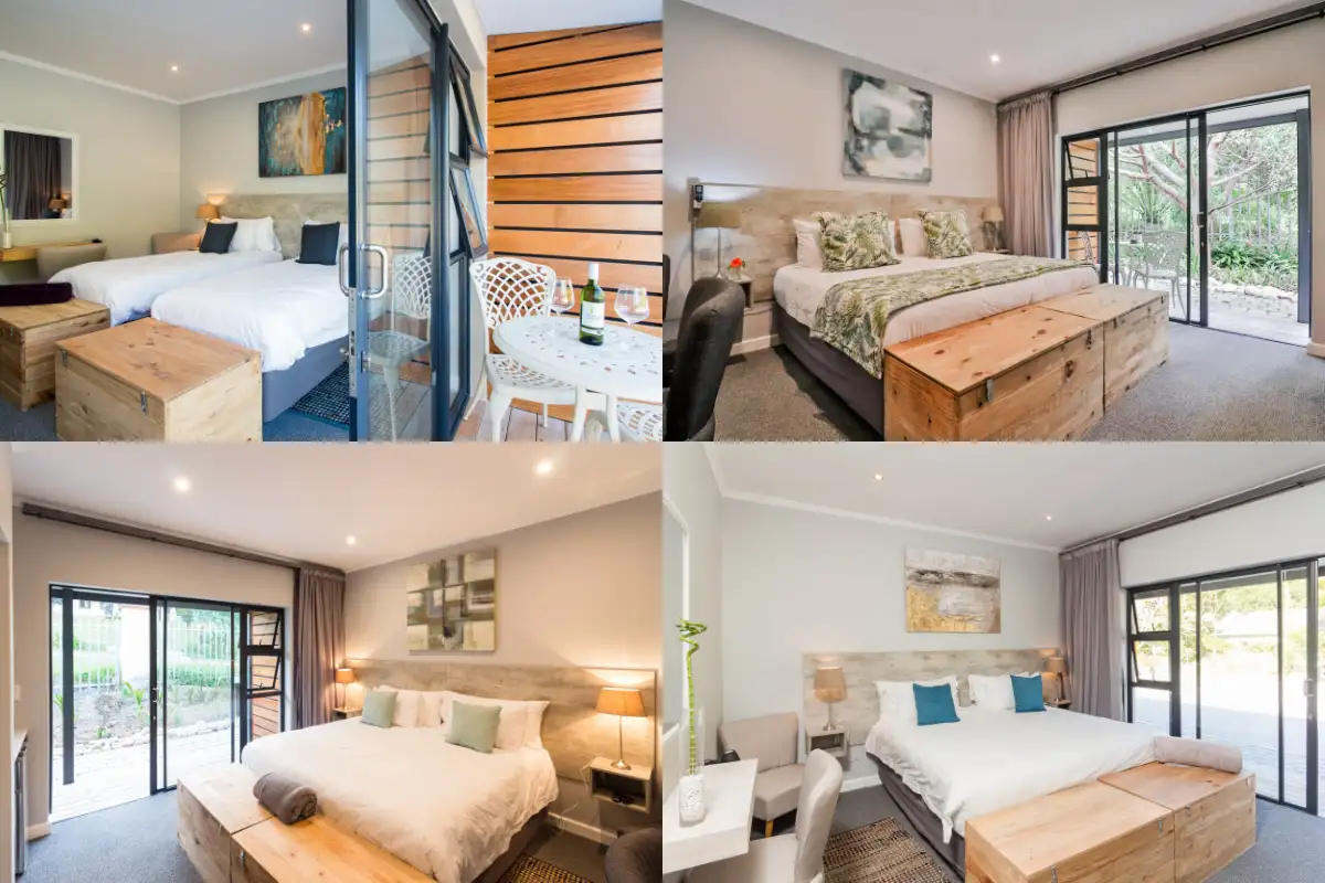 Collage with four rooms